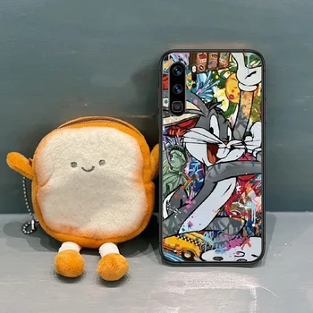 Tegnefilm Fejl Sød Kanin Telefonen Sagen For Huawei S Mate 10 20 30 40 Lite Pro smart 2019 nova 5t 8 sort Coque Soft Shell 3D-Tilbage