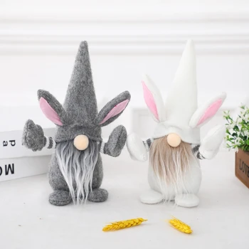 Påske Bunny Gnome Håndlavet Kanin Plys Legetøj Dukke Ornamenter Kids Påske Indretning