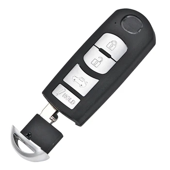 4 Knapper, Keyless-Go Smart Fjernbetjening Nøgle 315MHz ID49 Hitag Pro Chip for Mazda 3 Sedan 6 MX-5 Miata FCC WAZSKE13D02 med Lille Nøgle