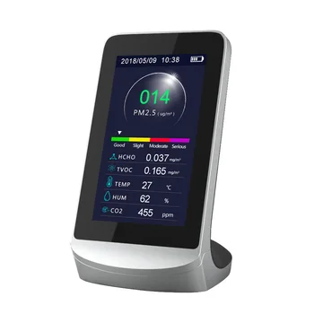 DM72B WIFI Multi-Funktion Air Quality Monitor WIFI oprette Forbindelse til Telefonen Analyzer Formaldehyd Detektor CO2-PM2.5 TVOC indendørs Hjem