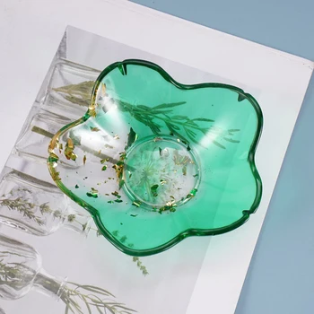 Crystal Epoxy Harpiks Skimmel Kronblad Plade Disc Støbning Silikone Formen DIY Kunsthåndværk, smykkefremstilling Værktøjer