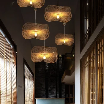 Kinesisk Stil Bambus Lysekrone Stue Dekoration Kreative Personlighed Belysning Lysekrone Moderne