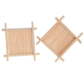 Træ-Naturlig Bambus Sæbeskål Magasin Holder Opbevaring Sæbe Rack Plate Box Beholder Til Badekar Plade Badeværelse
