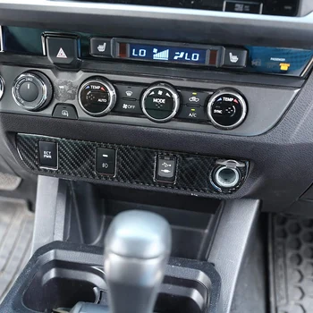 For Toyota Tacoma-2020 Bil Center Konsol Lysere på Kontrolpanelet for at Dække Trim Carbon Fiber Sticker Indretning Tilbehør