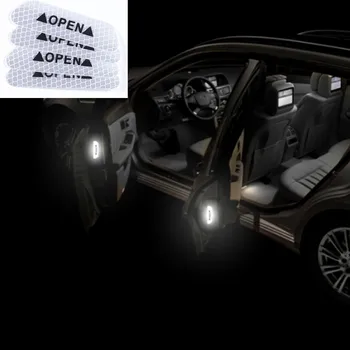 4Pc Bil, Dør Sikkerhed Advarsel Reflekterende Klistermærker ÅBNE Mærkat For Seat Ibiza Leon Toledo Arosa Alhambra Exeo Supercopa Mii Altea