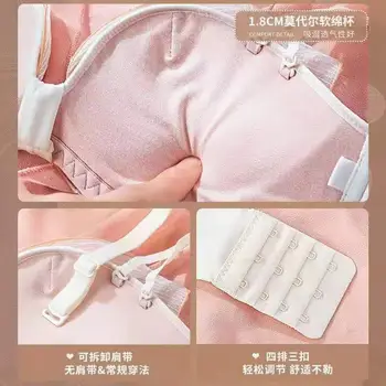 Stropløs anti slip undertøj til kvinder samles lille kiste øvre støtte tynd ingen stål ring justerbar bh undertøj set