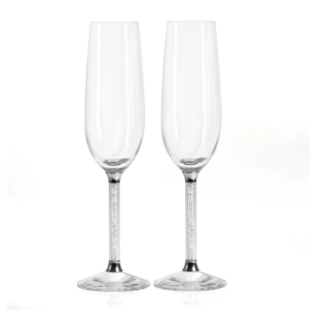 Sæt med 2 stk,Elegant Champagne Ristningen Fløjter,Krystal-Glas-års Jubilæum brudepar Gave,forlovelsesfest Dekoration