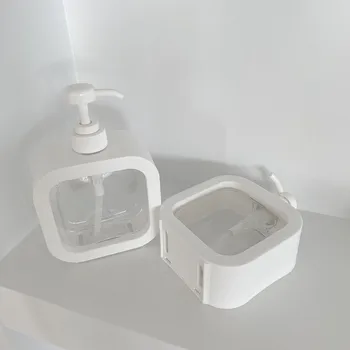 500ML Flaske Sæbe Badeværelse Opbevaring af Flasker Brusebad Genopfyldning af Plast, Aftageligt Shampoo Tryk på Flaske Flydende Sæbe Dispenser