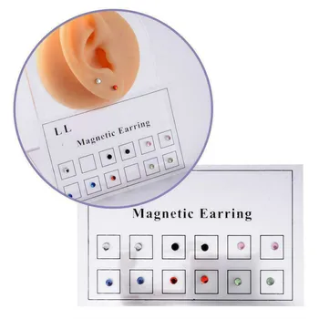 12pcs/set Magnetic Stud Øreringe Magnet Næse Øre Læbe Stud Ikke Tragus Piercing i Læben Stud Smykker, Kvinder, Piger Smykker Tilbehør