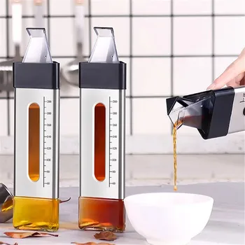 Olie Kan Tætte Genopfyldning 260 ml bpa-frie Rustfrit Stål Trekant Krydderier Flaske til hjemmebrug