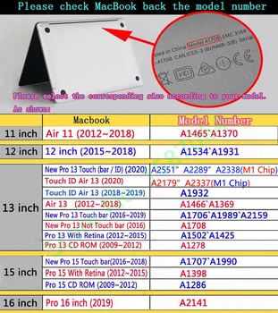 Mat Tilfældet For APPle MacBook Air Pro Retina 11 12 13 15 16 tommer,sag for 2020 air pro M1 Chip A2337 A2338 A2251 A2289 A2179