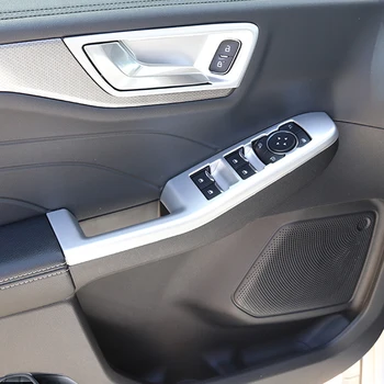 CarMango for Ford Escape Kuga 2020-2021 Tilbehør til Bilen Indvendig Dør Vinduet Kontrolpanel Trim Ramme Sticker Dækker Dekoration