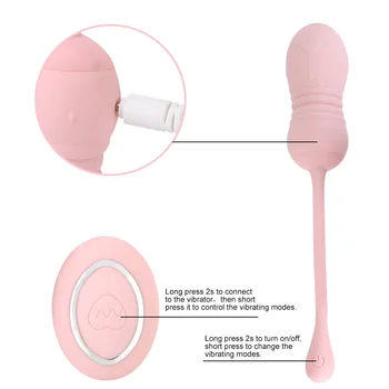 8 Speed Teleskop G-punktet, Klitoris Stimulation Trådløse Fjernbetjening Vibrerende Æg Bærbare Dildo Vibrator Sex Legetøj til Kvinder