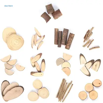 Naturlig Træ-Skiver Ufærdige Træ Stick sæt til DIY Håndværk Børnehave Håndlavet Træ Stykker Pædagogisk Legetøj