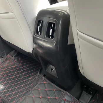 For Hyundai Tucson NX4 2021 2022 Bil Tilbehør kulfiber Stil Bilen på bagsædet Air Condition Vent Dække Trim Anti-Kick Panel
