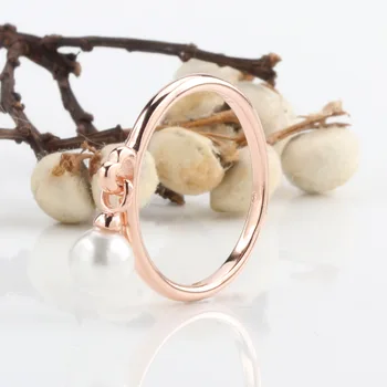 DoDoFly Hot Salg Ægte 925 Sterling Sølv Perle Vedhæng Ring For Kvinder Mode Originale Smykker Gave