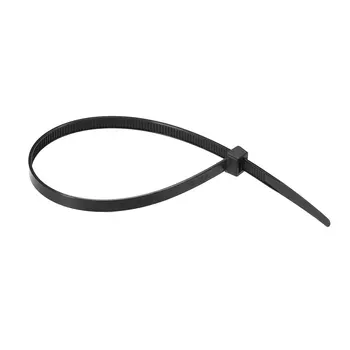 Uxcell 55pcs Kabel-Zip Bånd 150mm X5.1 mm selvlåsende Nylon Tie-Wraps Sort 200mmx5.0mm