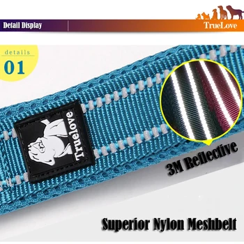 Blød Hund i Snor i Sele og Halsbånd Reflekterende Nylon Mesh Gå Uddannelse 11 Farve 110cm Dropshipping