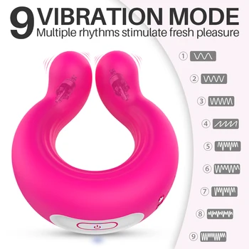 9 Speed Par Penis Vibrator til Klitoris Stimulation Sex Legetøj for Testikel Brystvorten Massage Klitoris Stimulation for Par