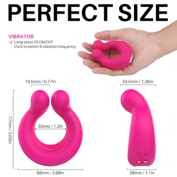 9 Speed Par Penis Vibrator til Klitoris Stimulation Sex Legetøj for Testikel Brystvorten Massage Klitoris Stimulation for Par