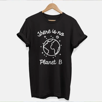 Der Er Ingen Planet B-T-shirt i Bomuld Kausale Tumblr T-Shirt til Kvinder med at Redde Jorden Slogan Tshirt 90'erne Mode Sommer Toppe Graphic Tee