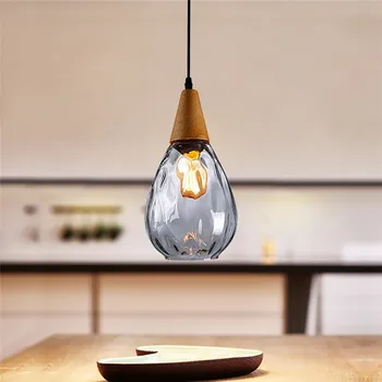 Moderne LED-Køkken-Pendel Enkel Loft Belysning Spisestue Kreative Glas Vedhæng Lys Loft Indretning Guld LED Lampe