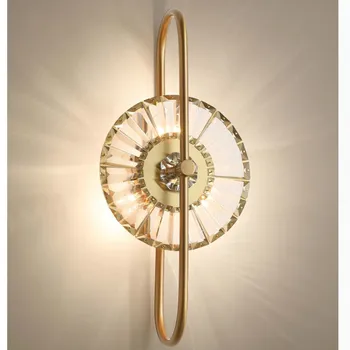 Moderne LED væglamper Til Soveværelse Badeværelse Spejl Lys Bronze Farve Krystal Væg Belysning Nordiske Stue boligindretning
