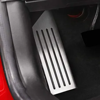 Aluminium Fod Pedal Bremse Foden Hvile fodpedal Puder Bil Tilbehør Egnet til Tesla Model 3