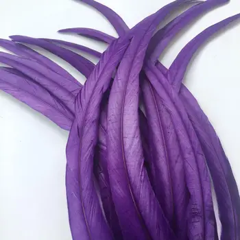 Varmen! Gratis forsendelse sælge 50 stk Purple Hane Haler fjer, 30-35cm lang, DIY smykker, dekoration Fasan Coque Fjer Pluma