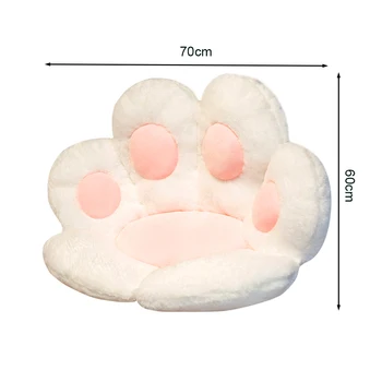 70x60cm Cat Bear Paw Bløde Sæde Pude, Indendørs væg-Gulvtæppe Fyldt Sofa Farverige Dyr Indretning Pude for Børn, Voksne Gave