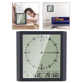 Digital Kalender, Alarm Dagen Ur - med Stor Skærm, for Soveværelse, Stue, Kontor, vægmonteret Sort