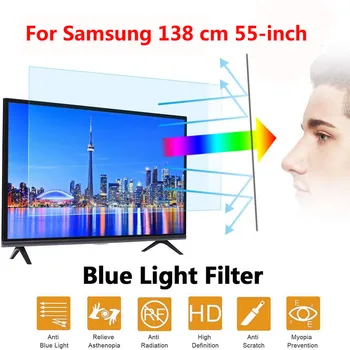 For Samsung 138 cm 55-tommer Anti-Blåt Lys, TV Screen Protector film Damage Protection Panel Filter Blokerer TV tilbehør