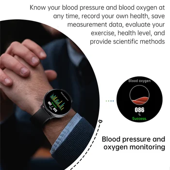 2021 Bluetooth-Call ur, Smart ur Til mænd, kvinder, Fuld touch fitness tracker Band blodtryk Smart ur damer Smartwatch