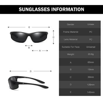 DUBERY Semi-Uindfattede Polariserede Solbriller Mænd Kvinder Classic Rektangel Kørsel Spejl solbriller med UV-Beskyttelse Mandlige Oculos