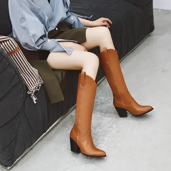 Stor Size9 10 11 12 støvler kvinder kvinde vinter støvler kvinder, kvinder sko botas Vintage ærme midten boot direkte boot