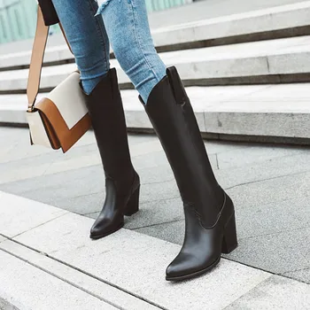 Stor Size9 10 11 12 støvler kvinder kvinde vinter støvler kvinder, kvinder sko botas Vintage ærme midten boot direkte boot