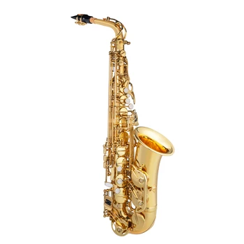 NAOMI Saxofon Eb-Alto Saxophone Messing Guld Lakeret E Fladskærms Sax 802 F-Nøgle Med Børste, Klud Handsker Rem Polstret Sag
