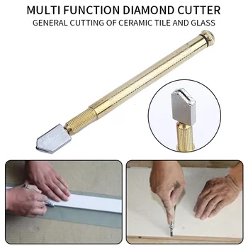 10pc Roller Diamant Glas Cutter Glas Skæring Af Stål Kniv Non-slip Metal Håndtag for håndværktøj Skære Nem At Bære