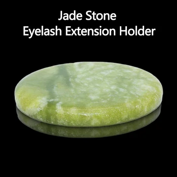 Eyelash Extension Lim Holder Puden Runde Jade Sten Falske Falske Øjenvipper Patch Selvklæbende Mærkat Stå Palle Makeup Værktøj