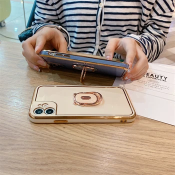 Simpel solid farve mobiltelefon case for iPhone 11 12 Pro Max mini SE 2020 X XR XS Max 7 8 Plus galvanisering anti-falder sagen