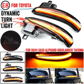 2stk For Toyota RAV4 Highlander 2019-2020 Side sidespejl LED Dynamic blinklyset, Lys, bakspejl lys