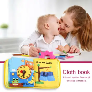 0-12 Måneder Bløde Baby Klud Book Tidlig Udvikling, Læring, Sjov Undervisning Interaktiv Montessori Legetøj For Børn