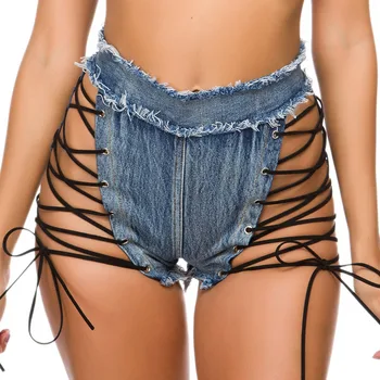 Nye sommer Strand Bukser Sexet denim Shorts hot Pants sexet ripped jeans kvinder højtaljede jeans, tynde