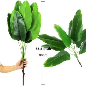 Kunstige Planter, Tropiske Blade, Banan Træ Faux Palm Leaf Af Plante Falske Blade Indendørs Udenfor Haven Bryllup Indretning
