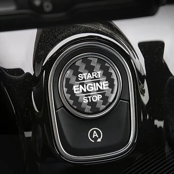 Carbon Fiber Bilens Motor Start Stop Knap en Mærkat til Mercedes Benz GLS X167 GLE W167 W464 2020