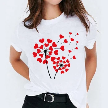 Mode retro par stil Sommer Efterår Dream Web-Blomst af 90'erne Print Dame T-shirts Top Womens Grafisk Damer Kvindelige Tee