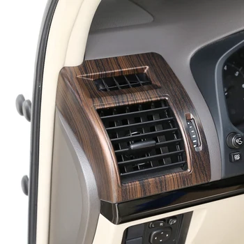Bil ABS Pine Wood Grain Side Aircondition Vent Frame Trim instrumentpanel ventilationsspjæld Trim for Toyota Prado 2018-2020