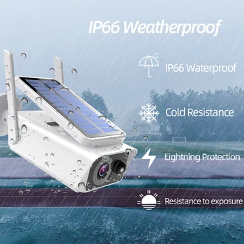 1080P Solar Panel Trådløs Offentlig Sikkerhed, IP-Kamera Solar To-Vejs Audio PIR Motion IP66 Vandtæt Video Overvågning Kamera