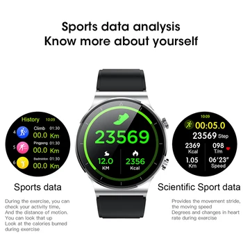 Bluetooth Opkald, Smart Ur Mænd IP68 Vandtæt til Huawei Samsung Gear S3 Smartwatch M2 EKG-pulsmåler Sport Business