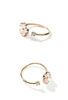 Oprindelige design cherry blossom diamant åbning justerbar ring, frisk og romantiske, søde charme kvinder sølv smykker